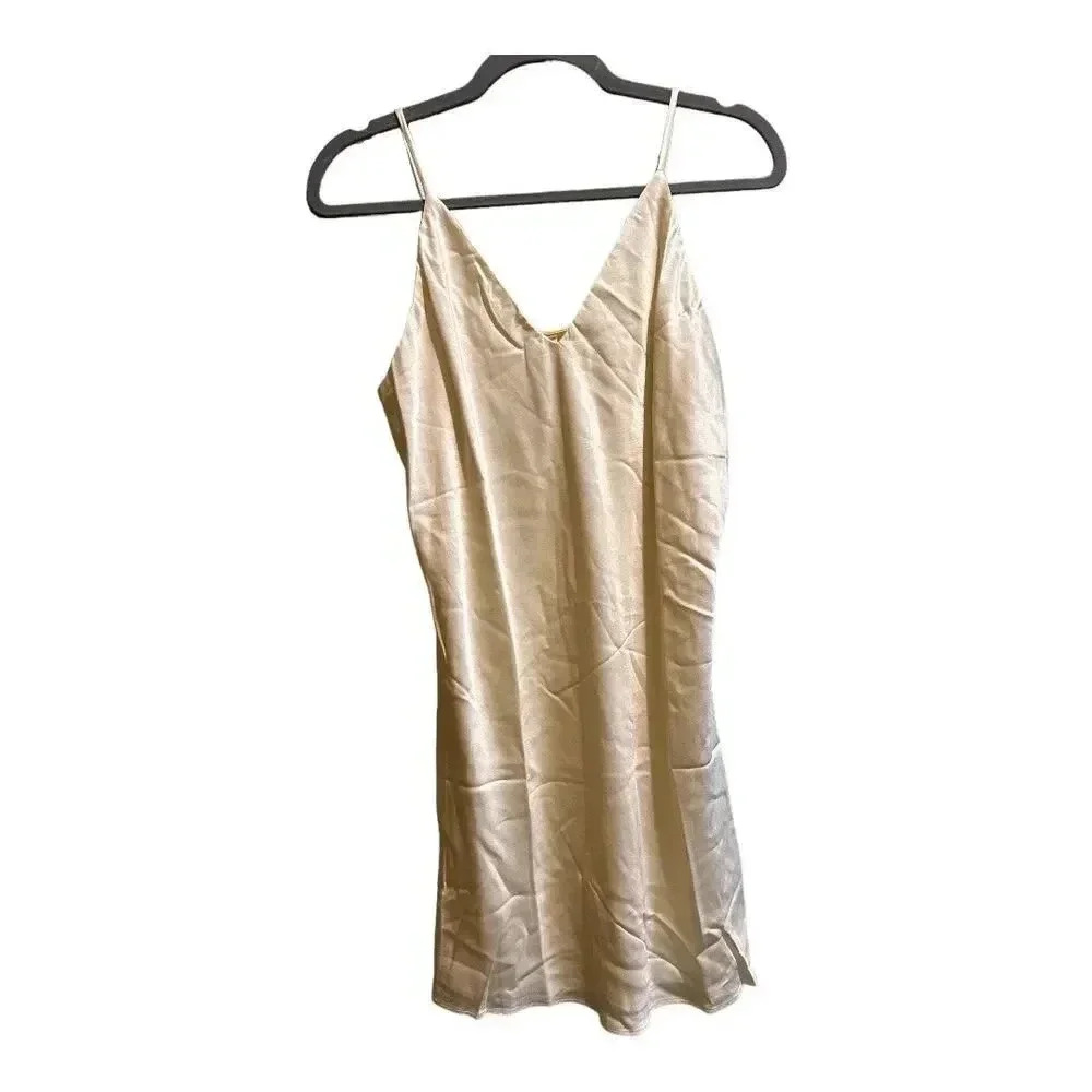 NWT Lanston Satin Like‎ Pale Yellow Dress
